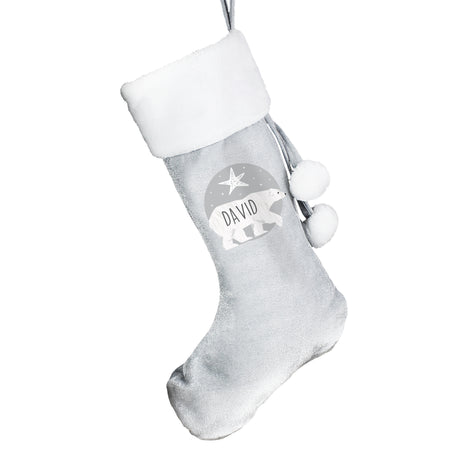 Polar Bear Luxury Silver Grey Stockings - Gift Moments