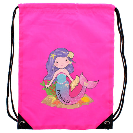 Personalised Mermaid Pink Kit Bag - Kids Bags at Gift Moments