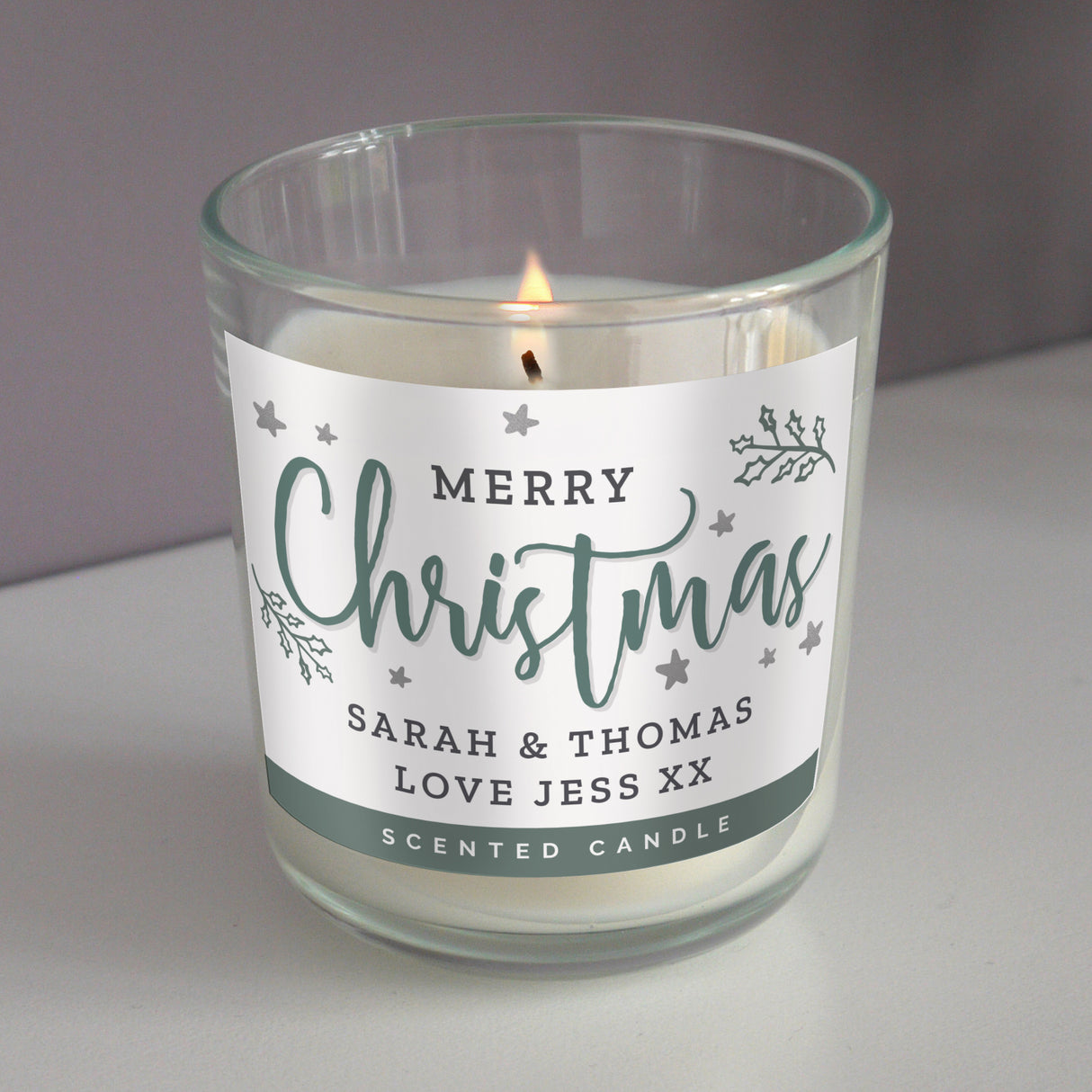 Personalised Merry Christmas Scented Jar Candle - Candles at Gift Moments