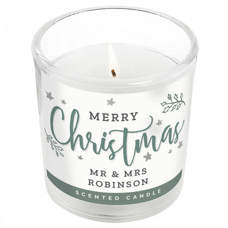 Personalised Merry Christmas Scented Jar Candle - Candles at Gift Moments