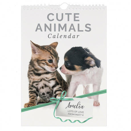 Personalised A4 Cute Animals Calendar - Calendars & Planners at Gift Moments