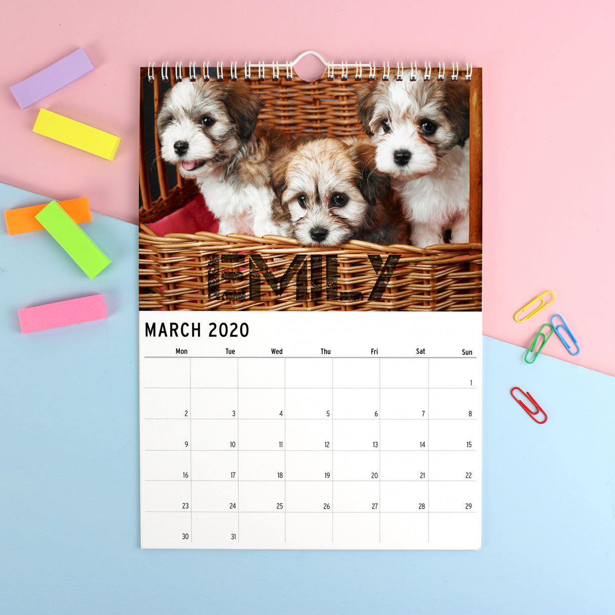 Personalised A4 Dog Lovers Calendar: 3 - Calendars & Planners By Gift Moments