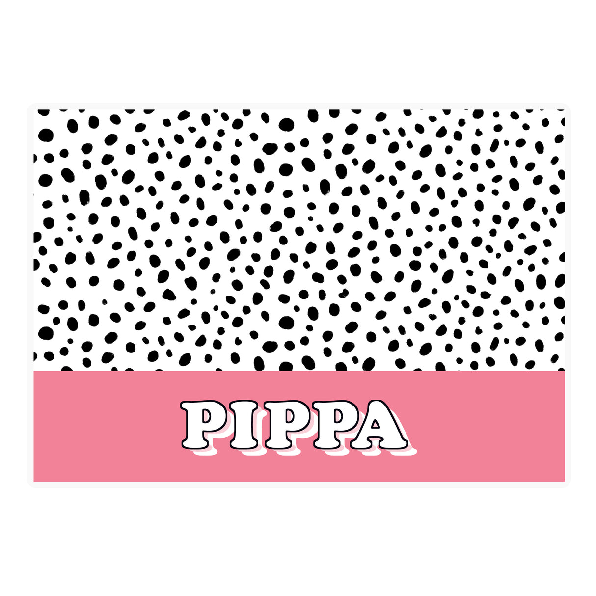 Personalised Pink Spots Dog Pet Bowl Mat - Pet Products at Gift Moments