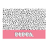 Personalised Pink Spots Dog Pet Bowl Mat - Pet Products at Gift Moments