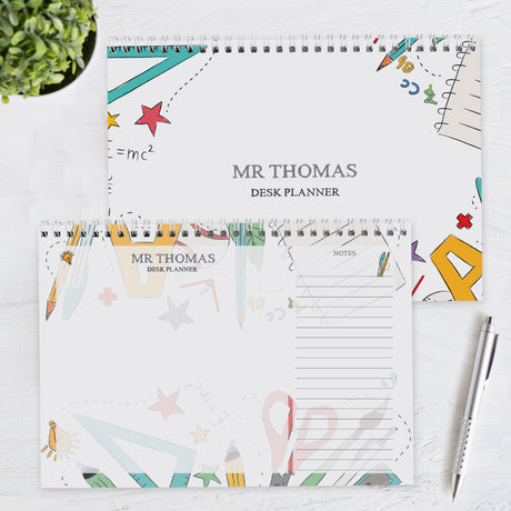 Personalised Teacher A4 Desk Planner - Calendars & Planners at Gift Moments