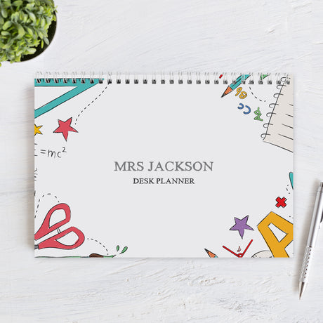 Personalised Teacher A4 Desk Planner - Calendars & Planners at Gift Moments