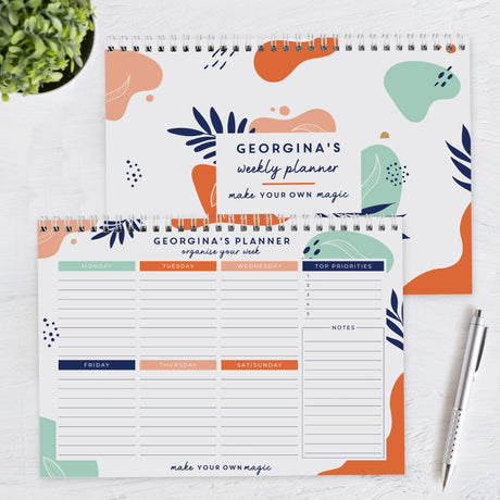 Personalised Tropical A4 Desk Planner - Calendars & Planners at Gift Moments