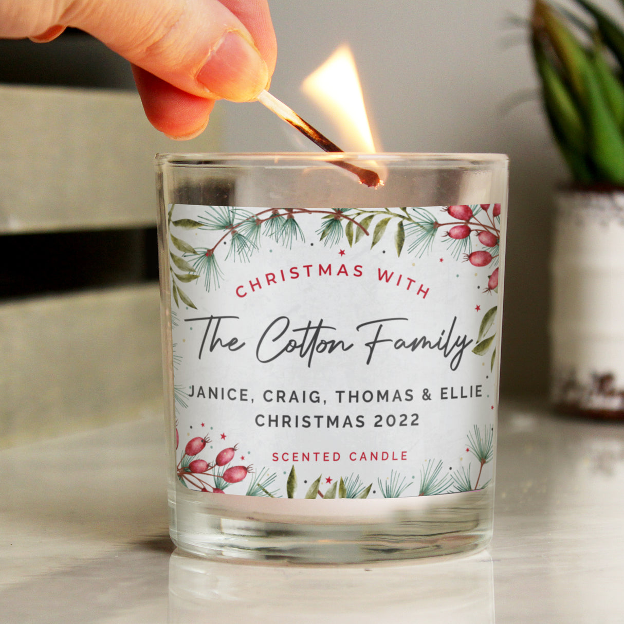 Personalised Christmas With... Scented Jar Candle - Candles at Gift Moments