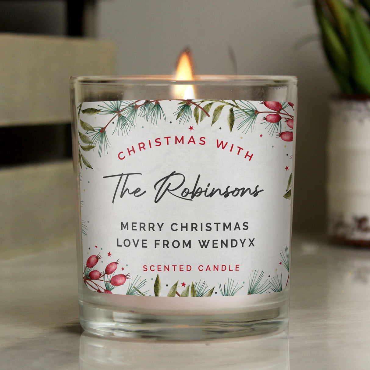 Personalised Christmas With... Scented Jar Candle - Candles at Gift Moments