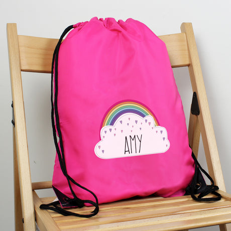 Personalised Rainbow Pink Kit Bag - Kids Bags at Gift Moments