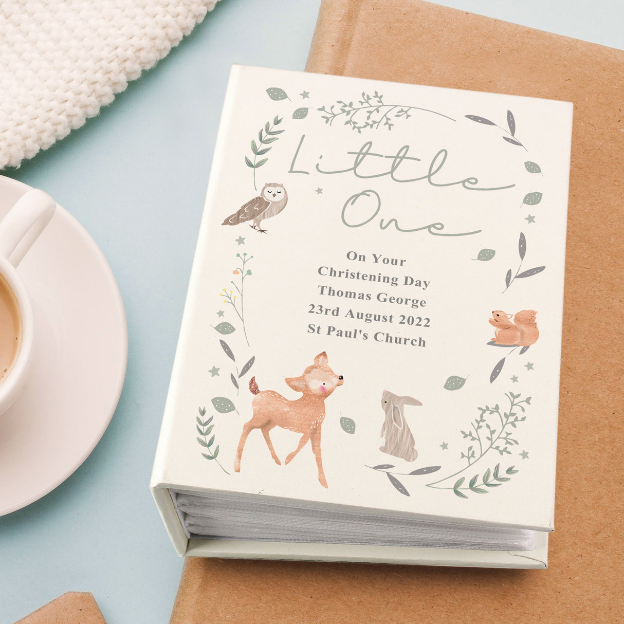 Personalised Woodland Animals 6x4 Photo Album with Sleeves - Photo Albums at Gift Moments