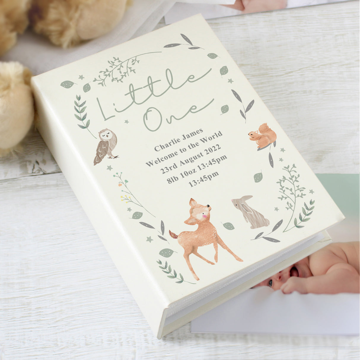 Personalised Woodland Animals 6x4 Photo Album with Sleeves - Photo Albums at Gift Moments