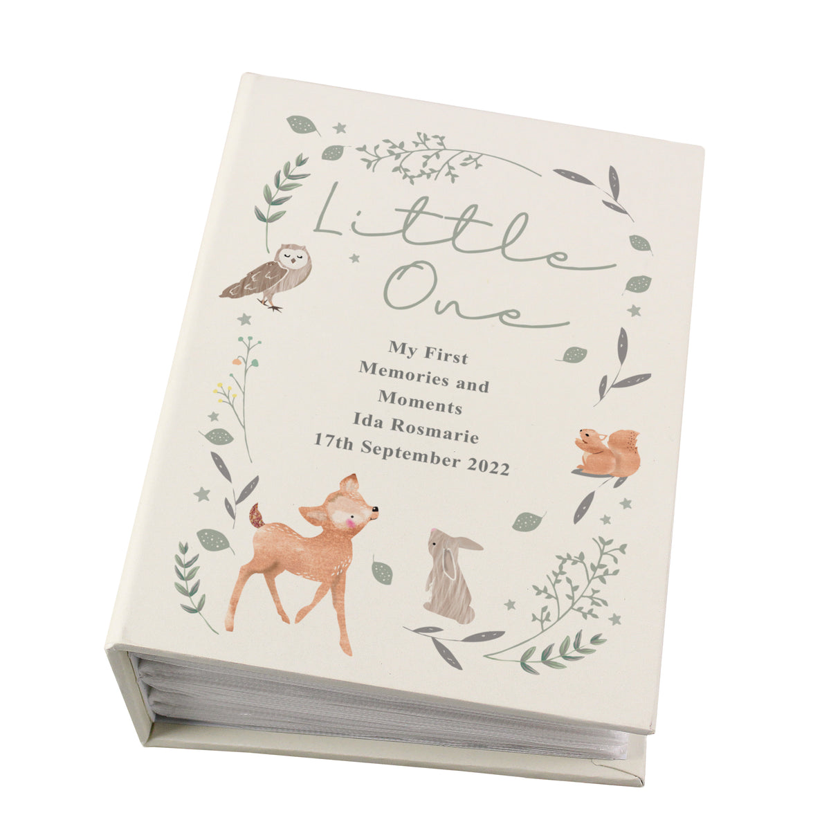 Personalised Woodland Animals 6x4 Photo Album with Sleeves - Photo Albums at Gift Moments