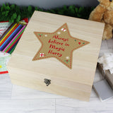 Personalised Christmas Large Wooden Keepsake Box - Keepsake Boxes at Gift Moments