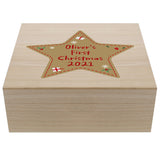 Personalised Christmas Large Wooden Keepsake Box - Keepsake Boxes at Gift Moments