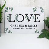 Personalised Botanical LOVE Metal Sign - Signs & Plaques at Gift Moments