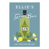 Personalised Gin Bar Metal Sign - Signs & Plaques at Gift Moments