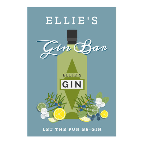 Gin Bar Metal Sign - Gift Moments