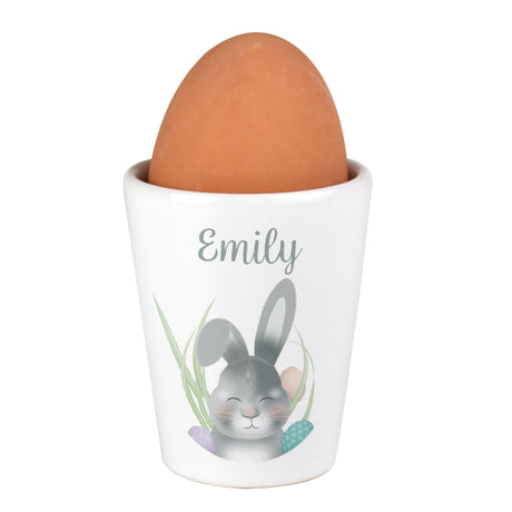 Personalised Grey Easter Bunny Egg Cup - Egg Cups at Gift Moments