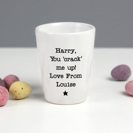 Personalised Star Free Text Egg Cup - Egg Cups at Gift Moments