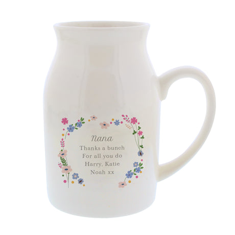 Personalised Floral Flower Jug - Vases & Plant Pots at Gift Moments