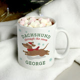 Personalised Dachshund Through... Christmas Mug - Mugs at Gift Moments