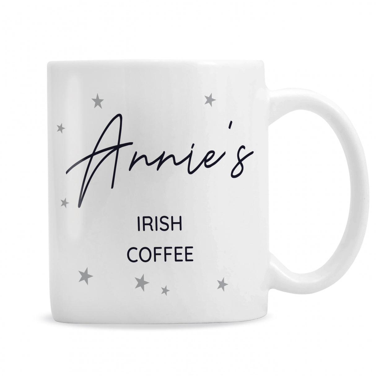 Free Text Little Grey Stars Mug - Gift Moments