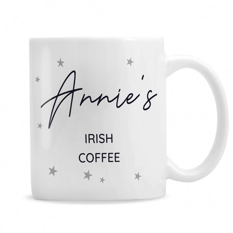 Personalised Free Text Little Grey Stars Mug - Mugs at Gift Moments