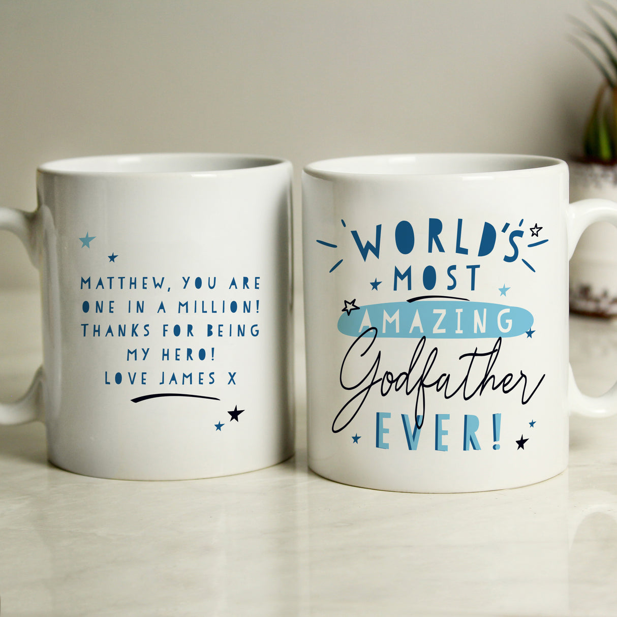 Personalised Amazing Godfather Mug: 2 - Mugs By Gift Moments