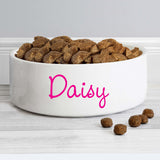 Personalised Pink Name 14cm Medium Pet Bowl - Pet Products at Gift Moments