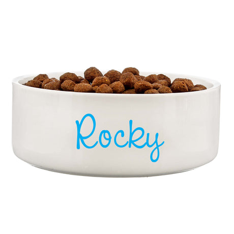 Personalised Blue Name 14cm Medium Pet Bowl - Pet Products at Gift Moments