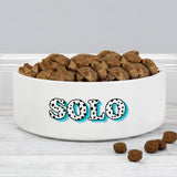 Personalised Blue Spots Name 14cm Medium Pet Bowl - Pet Products at Gift Moments