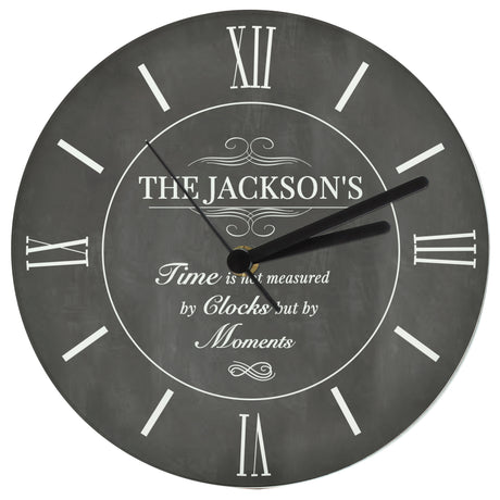 Personalised Measured In Moments Glass Clock - Clocks at Gift Moments