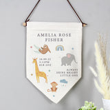 Personalised Safari Animals Hanging Banner - Decorations at Gift Moments