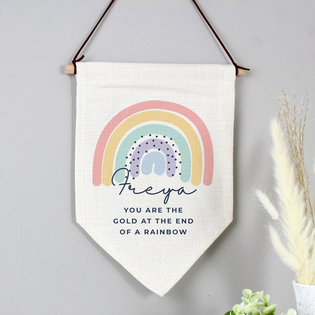 Personalised Rainbow Hanging Banner - Decorations at Gift Moments