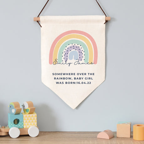 Personalised Rainbow Hanging Banner - Decorations at Gift Moments