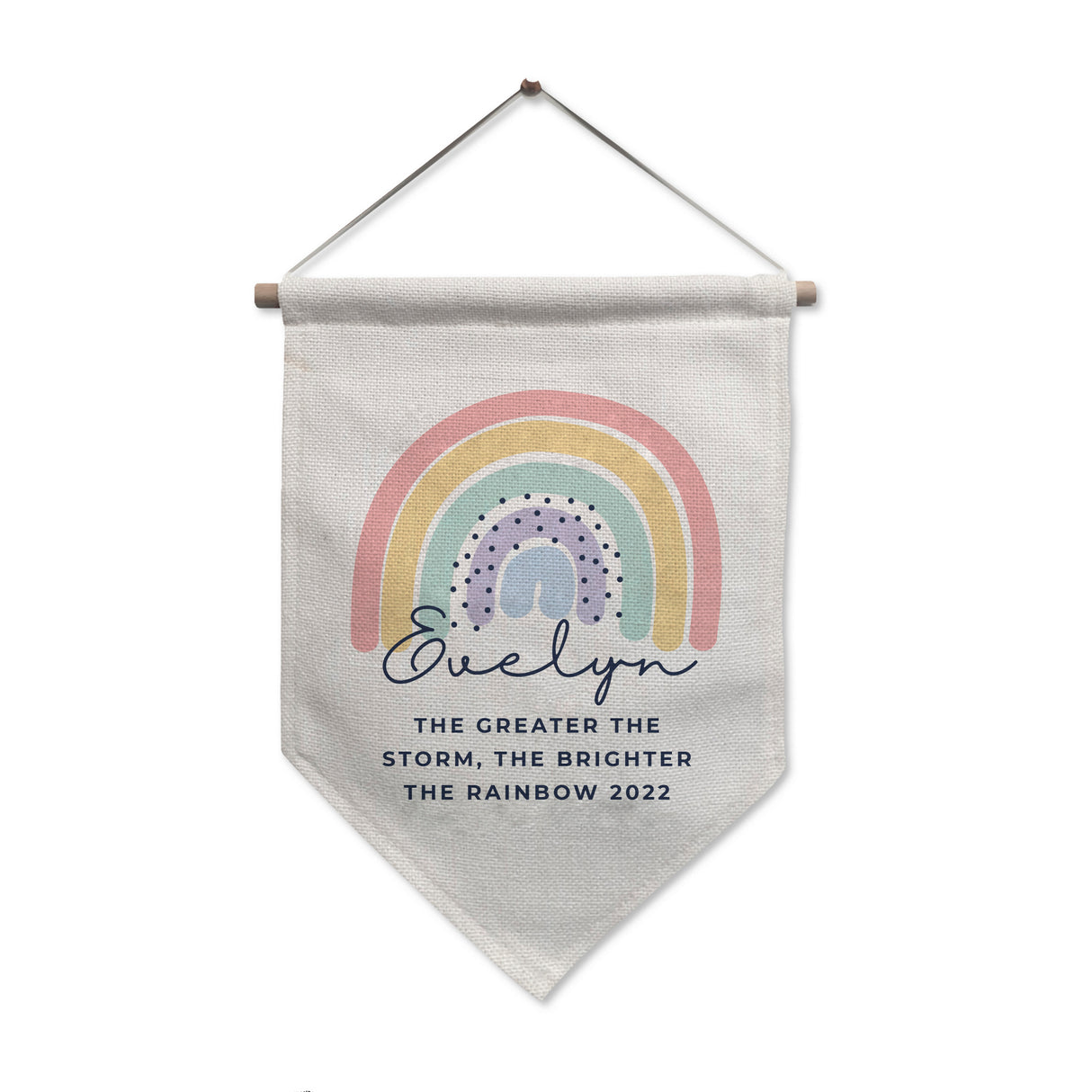 Personalised Rainbow Hanging Banner - Decorations at Gift Moments