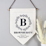 Personalised Floral Leaf Hanging Banner - Banners at Gift Moments