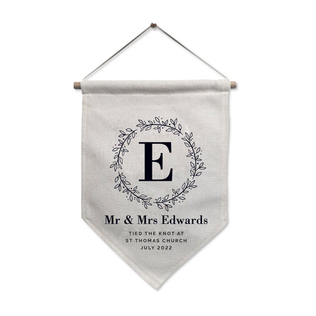 Personalised Floral Leaf Hanging Banner - Banners at Gift Moments