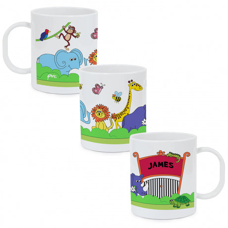 Personalised Zoo Plastic Mug - Plastic Mugs at Gift Moments