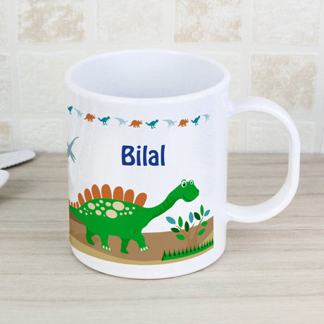 Personalised Dinosaur Plastic Mug - Plastic Mugs at Gift Moments