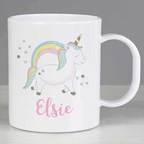 Personalised Baby Unicorn Plastic Mug - Plastic Mugs at Gift Moments