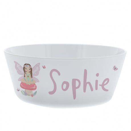 Personalised Toadstool Fairy Plastic Bowl - Tableware at Gift Moments