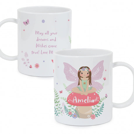 Personalised Toadstool Fairy Plastic Mug - Plastic Mugs at Gift Moments