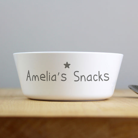 Personalised Name Only Plastic Bowl - Tableware at Gift Moments