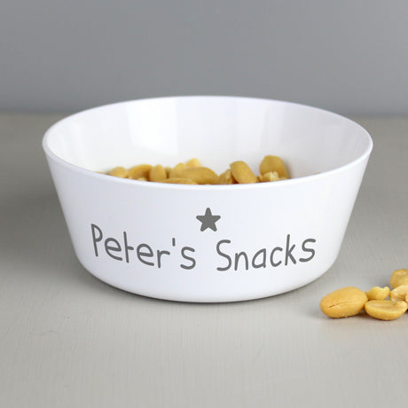 Personalised Name Only Plastic Bowl - Tableware at Gift Moments