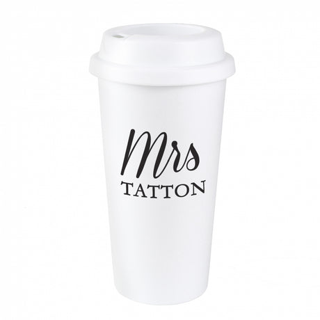 Personalised Free Text Insulated Reusable Eco Travel Cup - Travel Mugs at Gift Moments