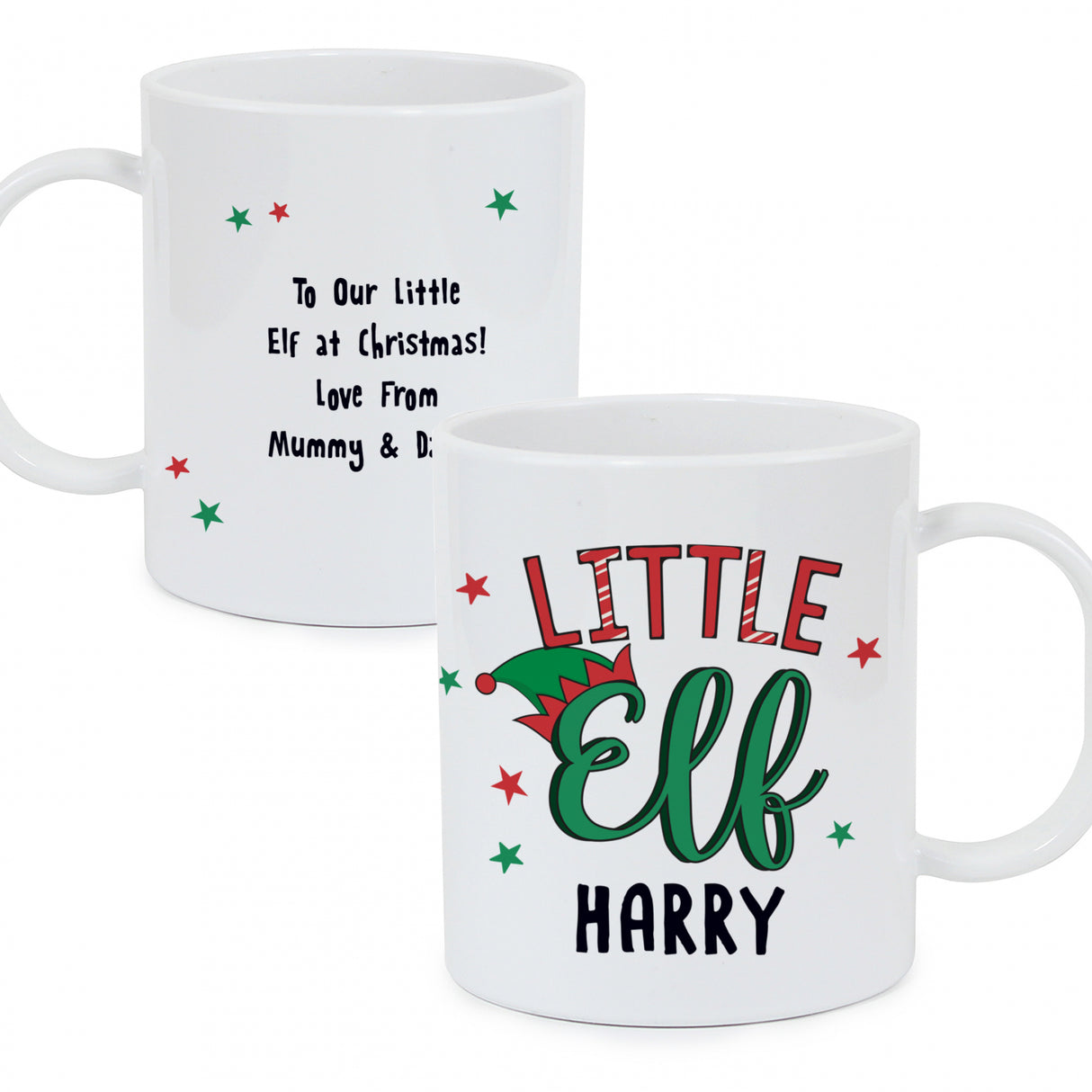 Personalised Little Elf Plastic Mug: 4 - Plastic Mugs By Gift Moments