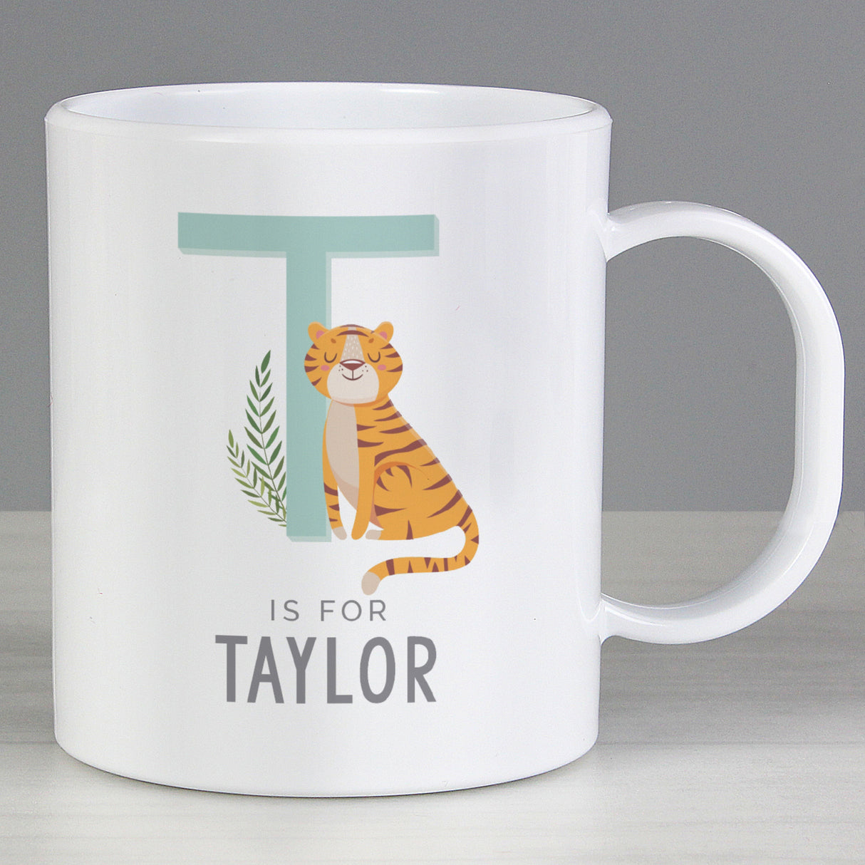 Personalised Animal Alphabet Plastic Mug - Plastic Mugs at Gift Moments