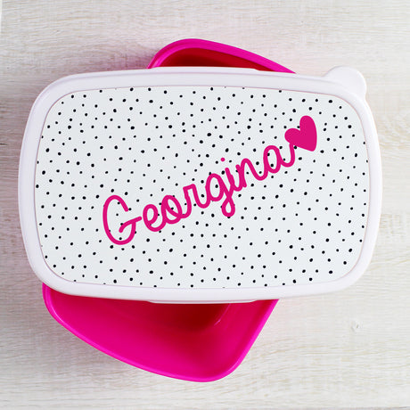 Name Heart Pink Lunch Box - Gift Moments